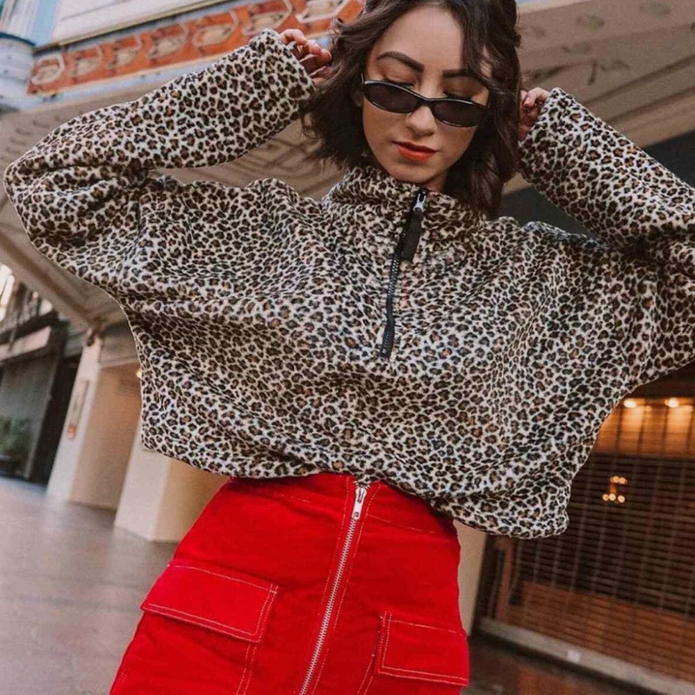 Urban Outfitters Leopard Print Sweatshirt